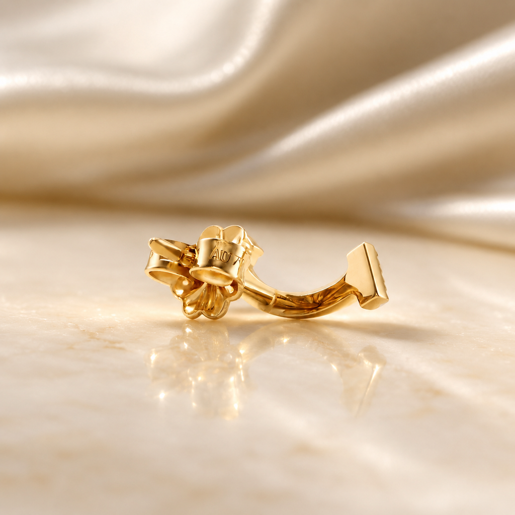 Tiffany & Co. T Smile Mini Earrings in 18k Yellow Gold with Diamonds – Brand New & Authentic