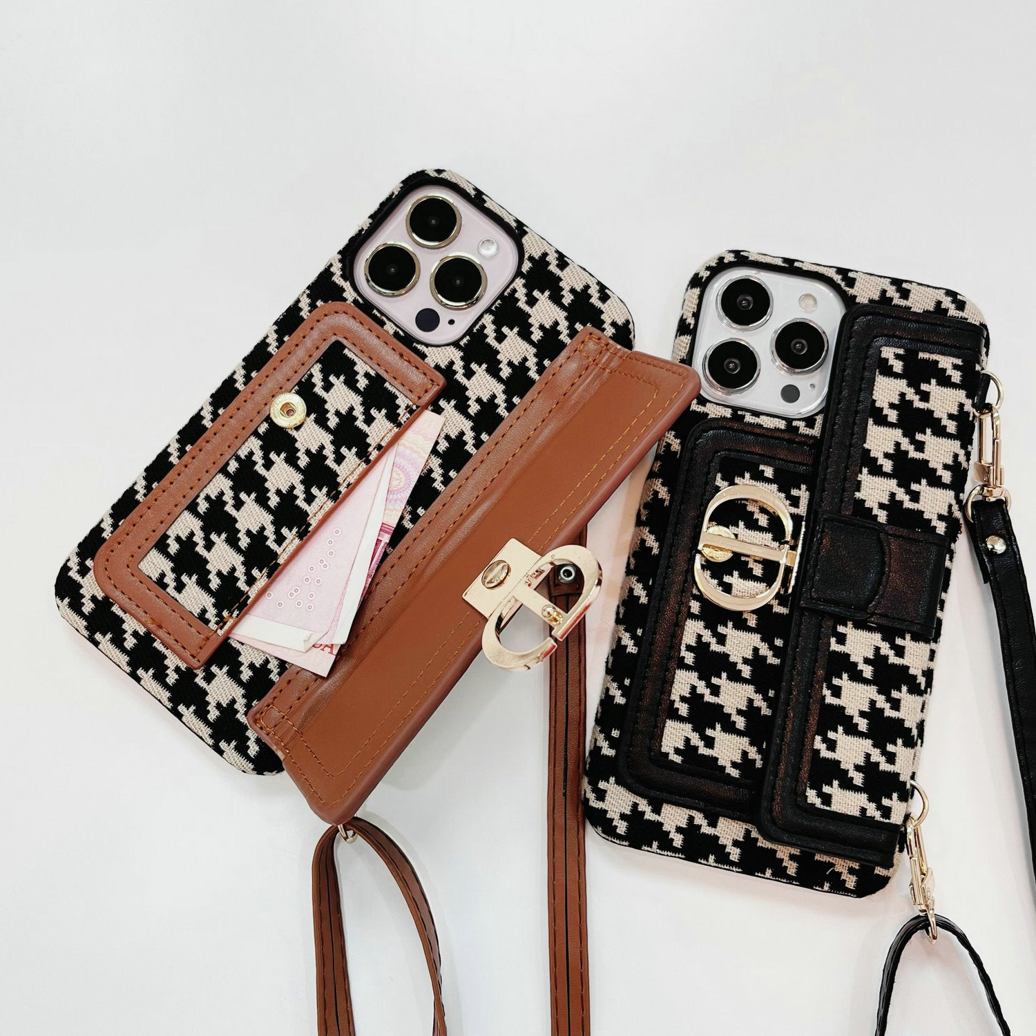 Houndstooth Wallet Case