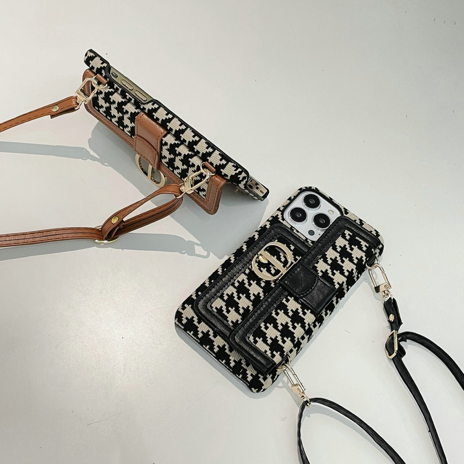 Houndstooth Wallet Case