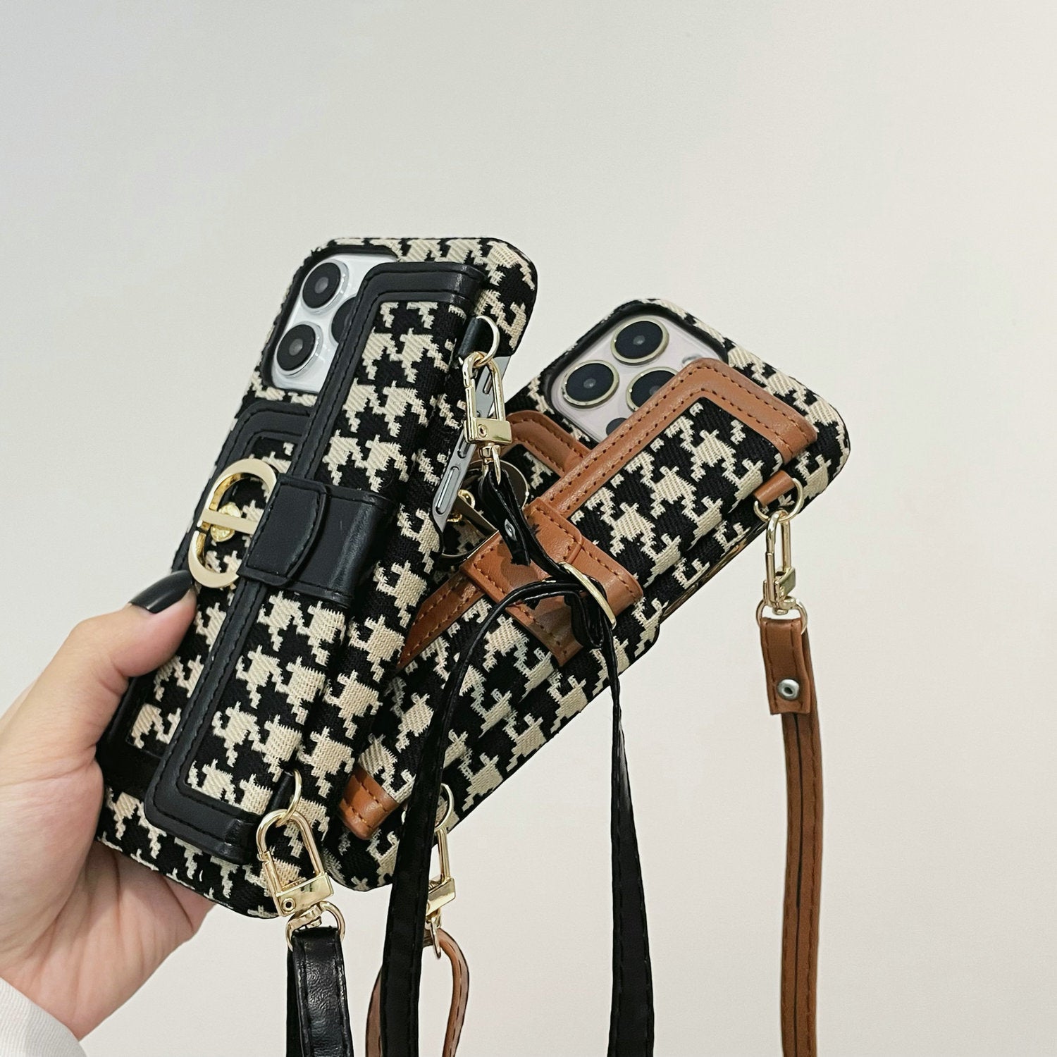 Houndstooth Wallet Case