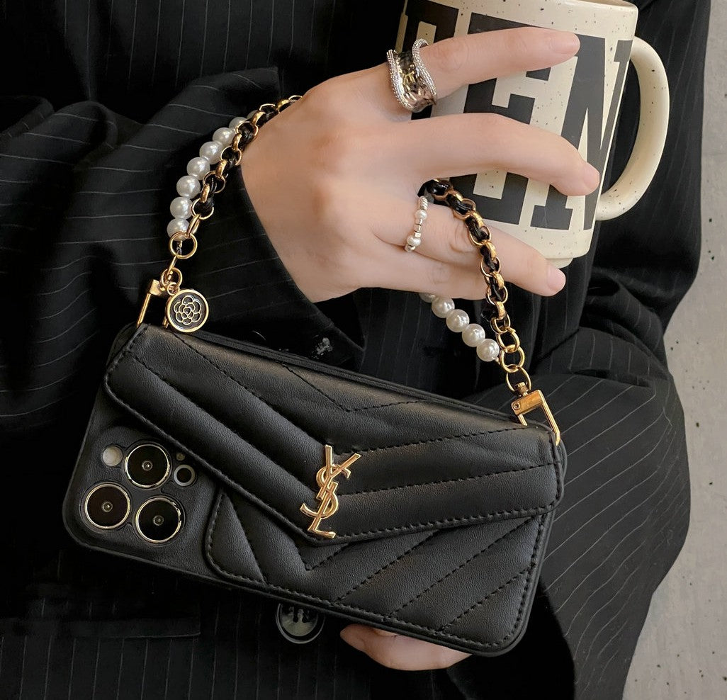 Gold Emblem Purse Wallet Phone Case