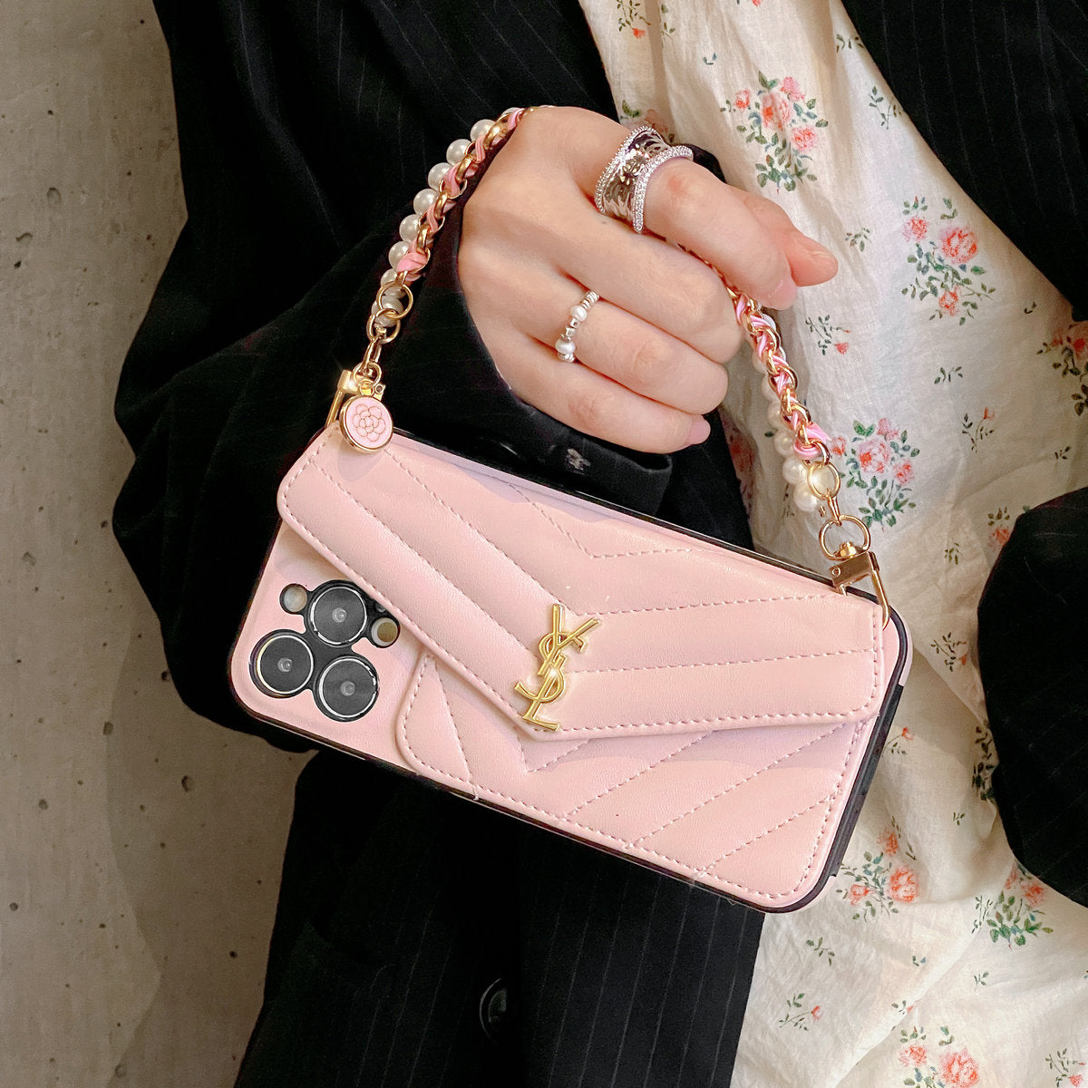 Gold Emblem Purse Wallet Phone Case